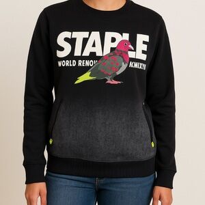 Staple world renown pigeon brand zipper pocket crew neck size small unisex